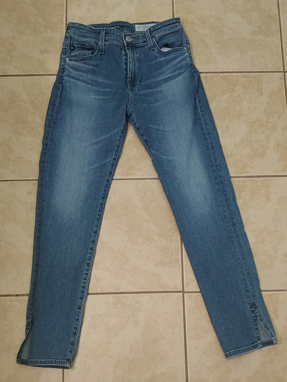 Anthropologie Jeans AG Adriano Goldschmid High-Rise Stevie Ankle Dark Wash 27R